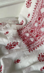 Load image into Gallery viewer, Women&#39;s Lakhnavi Handcrafted Mul Chanderi Unstitched Kurta And Dupatta Set - HONC0311225
