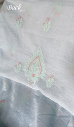 Load image into Gallery viewer, Zoha Women's Lakhnavi Handcrafted Mul Chanderi Unstitched Kurta And Dupatta Set- HONC0365497