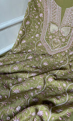 Load image into Gallery viewer, Mehr Women&#39;s Lakhnavi Handcrafted Maheshwari Mul Chanderi Kurta And Dupatta Set- HONC0294448

