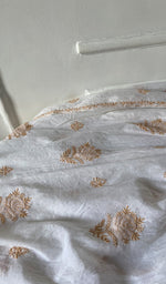 Load image into Gallery viewer, Women's Lakhnavi Handcrafted Mul Chanderi Semi - Stitched Kurta And Dupatta Set - HONC0303401