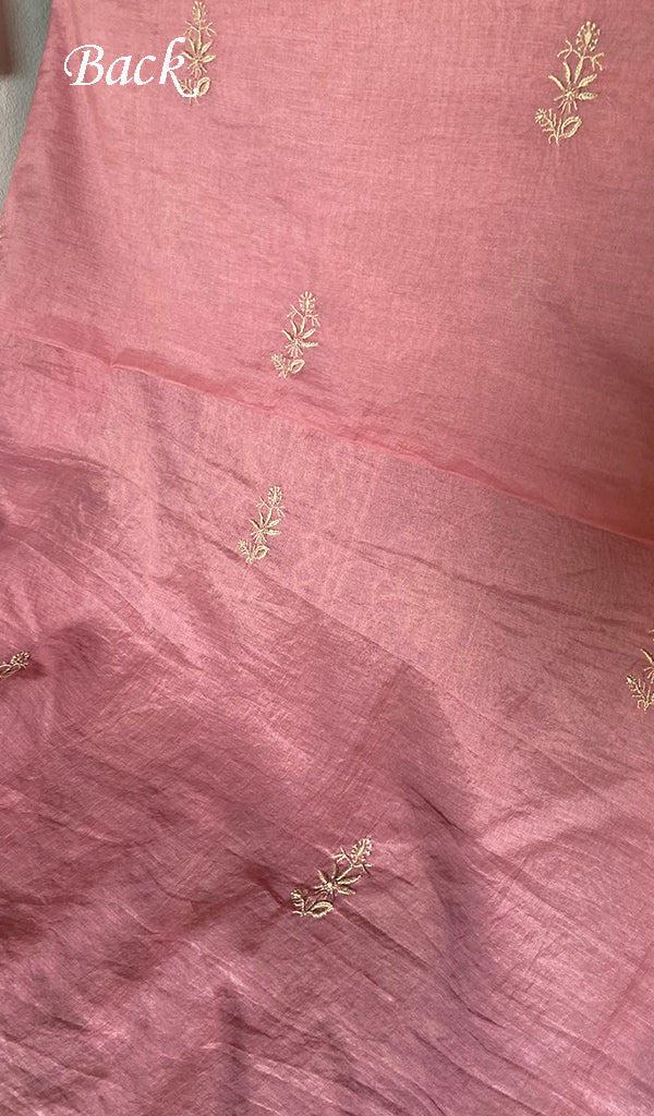 Aseel Women's Lakhnavi Handcrafted Mul Chanderi Unstitched Chikankari Full Suit - HONC0351092