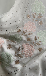 Load image into Gallery viewer, Women&#39;s Lakhnavi Handcrafted Unstitched Mul Chanderi Kurta And Dupatta Set - HONC0311960
