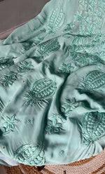 将图像加载到图库查看器中， Women&#39;s Lucknowi Handcrafted Viscose Georgette Chikankari Kurta and Dupatta Set- HONC0307153
