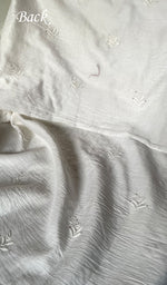 将图像加载到图库查看器中， Women's Lucknowi Handcrafted Chanderi Silk Unstitched Chikankari Kurta and Dupatta Set- HONC0276221