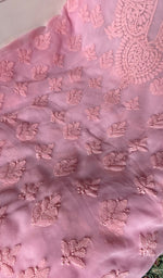 Laila Women's Lucknowi Handcrafted Faux-Georgette Unstitched Chikankari Suit Material - HONC0347507