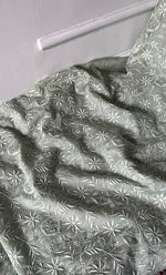 Load image into Gallery viewer, Women's Lakhnavi Handcrafted Unstitched Munga Silk Chikankari Kurta And Dupatta Set- HONC0274528