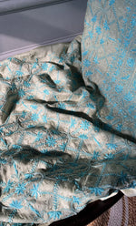 Load image into Gallery viewer, Women&#39;s Lakhnavi Handcrafted Munga Silk Unstitched Chikankari Kurta And Dupatta Set- HONC0282781
