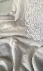 Load image into Gallery viewer, Amisha Women&#39;s Lakhnavi Handcrafted Mul Chanderi Unstitched Kurta And Dupatta Set - HONC0319463
