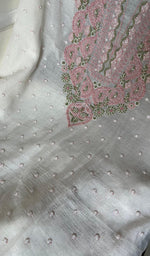 Load image into Gallery viewer, Women&#39;s Lakhnavi Handcrafted Mul Chanderi Unstitched Kurta And Dupatta Set - HONC0266433
