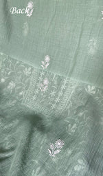 将图像加载到图库查看器中， Women's Lakhnavi Handcrafted Mul Chanderi Unstitched Kurta And Dupatta Set- HONC0342133