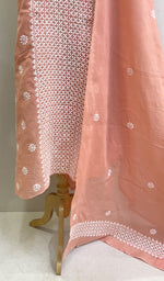 Load image into Gallery viewer, Chavi Women&#39;s Lakhnavi Handcrafted Cotton Chikankari Kurta And Dupatta Set- HONC0212217
