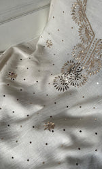 Load image into Gallery viewer, Women's Lakhnavi Handcrafted Mul Chanderi Unstitched Kurta And Dupatta Set- HONC0338724