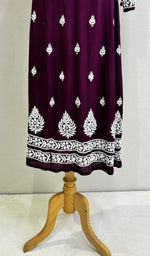 Load image into Gallery viewer, Women&#39;s Lucknowi Handcrafted Modal Cotton Chikankari Anarkali Dress - HONC0230991
