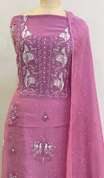 Load image into Gallery viewer, Maheen  Women&#39;s Lakhnavi Handcrafted Mul Chanderi Kurta And Dupatta Set - HONC0218567
