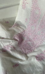 Load image into Gallery viewer, Women&#39;s Lakhnavi Handcrafted Mul Chanderi Unstitched Kurta And Dupatta Set - HONC0311226
