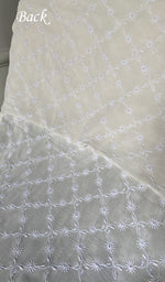 Load image into Gallery viewer, Lucknowi Handcrafted Pure Silk Georgette Chikankari Unstitched Men's Kurta Fabric - HONC0333625