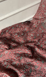 Load image into Gallery viewer, Women's Lakhnavi Handcrafted Pure Organza Chikankari Unstitched Kurta And Dupatta Set- HONC0327849