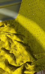 Load image into Gallery viewer, Women's Lakhnavi Handcrafted Viscose Georgette Chikankari Full Suit Material - HONC0271100