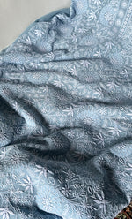 将图像加载到图库查看器中， Women's Lakhnavi Handcrafted Pure Silk Georgette Chikankari Kurta And Dupatta Set- HONC0300705