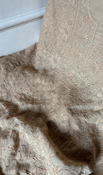 Load image into Gallery viewer, Women's Lakhnavi Handcrafted Mul Chanderi Unstitched Chikankari Full Suit Material - HONC0321754