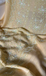 将图像加载到图库查看器中， Women&#39;s Lakhnavi Handcrafted Mul Chanderi Unstitched Kurta And Dupatta Set - HONC0302256
