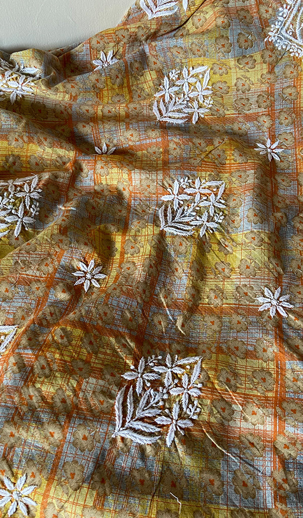 Women's Lakhnavi Handcrafted Cotton Chikankari Kurta And Kurta Dupatta Set - HONC0264807