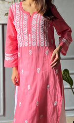 将图像加载到图库查看器中， Women&#39;s Lakhnavi Handcrafted Kota Cotton Chikankari Kurti - HONC0305766
