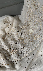 Load image into Gallery viewer, Women's Lakhnavi Handcrafted Mul Chanderi Unstitched Kurta And Dupatta Set- HONC0313326