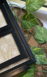 Load image into Gallery viewer, Handcrafted Chikankari Tray with Two Coasters – Wooden Frame - HONC0313521
