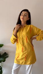 将图像加载到图库查看器中， Women's Lakhnavi Handcrafted Cotton Chikankari Top - HONC0325771
