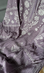 Load image into Gallery viewer, Women&#39;s Lakhnavi Handcrafted Mul Chanderi Semi - Stitched Anarkali And Dupatta Set - HONC0280980
