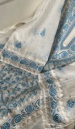 将图像加载到图库查看器中， Aaliyah Women's Lakhnavi Handcrafted Mul Chanderi Semi - Stitched Kurta And Dupatta Set - HONC0233890