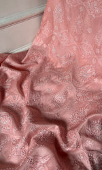 Load image into Gallery viewer, Women's Lakhnavi Handcrafted Chanderi Silk Unstitched Kurta And Dupatta Set - HONC0186537