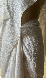 Load image into Gallery viewer, Women&#39;s Lakhnavi Handcrafted Pure Silk Georgette Chikankari - HONC0270533
