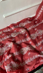 Load image into Gallery viewer, Women's Lakhnavi Handcrafted Mul Chanderi Unstitched Kurta And Dupatta Set - HONC0365688