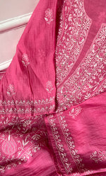 将图像加载到图库查看器中， Women&#39;s Lakhnavi Handcrafted Mul Chanderi Semi - Stitched Kurta And Dupatta Set - HONC0282431
