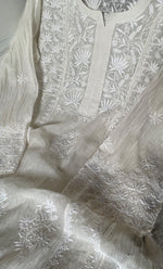 Load image into Gallery viewer, Women&#39;s Lakhnavi Handcrafted Mul Chanderi Semi - Stitched Kurta And Dupatta Set - HONC0270056
