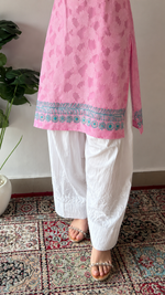 Women's Lucknowi Handcrafted Crepe Chikankari Kurti- HONC0145511