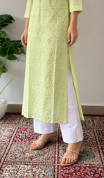 Women's Lakhnavi Handcrafted Viscose Georgette Chikankari Kurti - HONC0181646