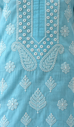 Women's Lucknowi Handcrafted Cotton Chikankari Kurti- HONC392373