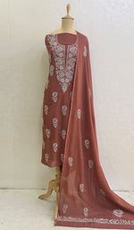 Load image into Gallery viewer, Women&#39;s Lakhnavi Handcrafted Cotton Chikankari Suit Material - Honc0133564
