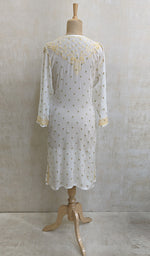 将图像加载到图库查看器中， Women&#39;s Lucknowi Handcrafted Pure Chiffon Chikankari Kurti - NC0903
