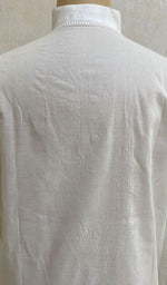 Load image into Gallery viewer, Men&#39;s Lucknowi Handcrafted Cotton Chikankari Kurta - NC069928
