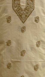 Load image into Gallery viewer, Lucknowi Handcrafted Cotton Chikankari Unstitched Men&#39;s Kurta Fabric - NC076708
