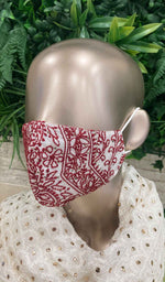 Load image into Gallery viewer, Lakhnavi Handcrafted Chikankari Mask (Pack Of 3) - NC0M773