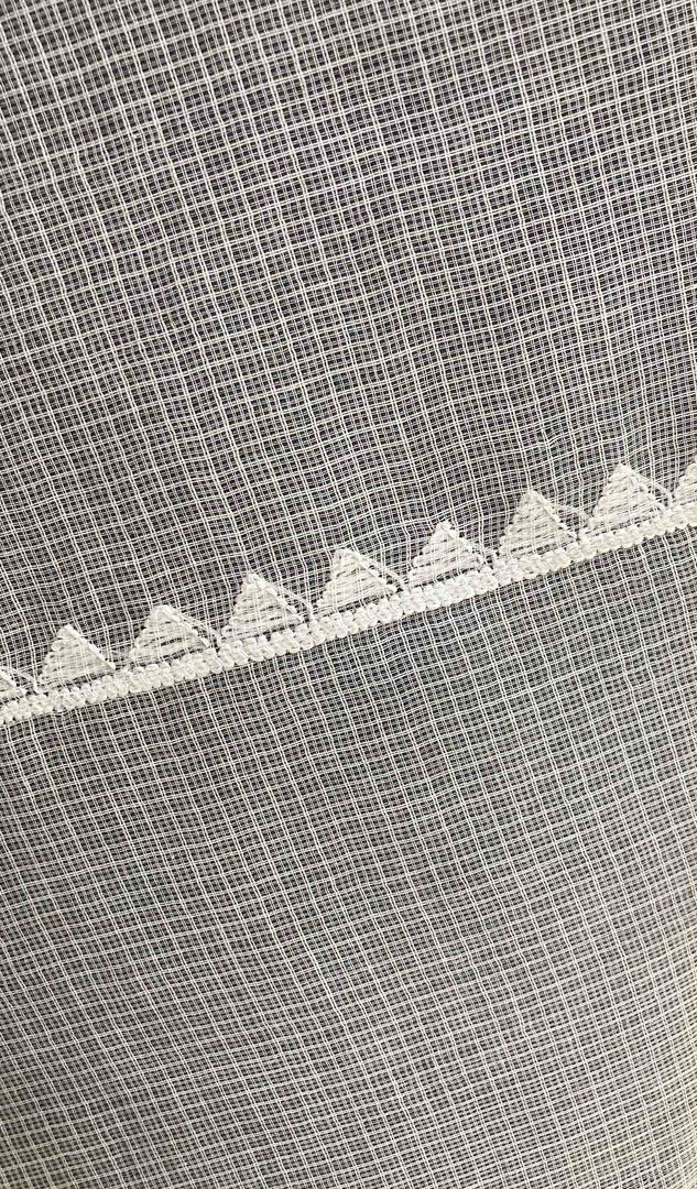 Lakhnavi 手工制作的白色 Kota 棉 Chikankari Dupatta - HONC046542