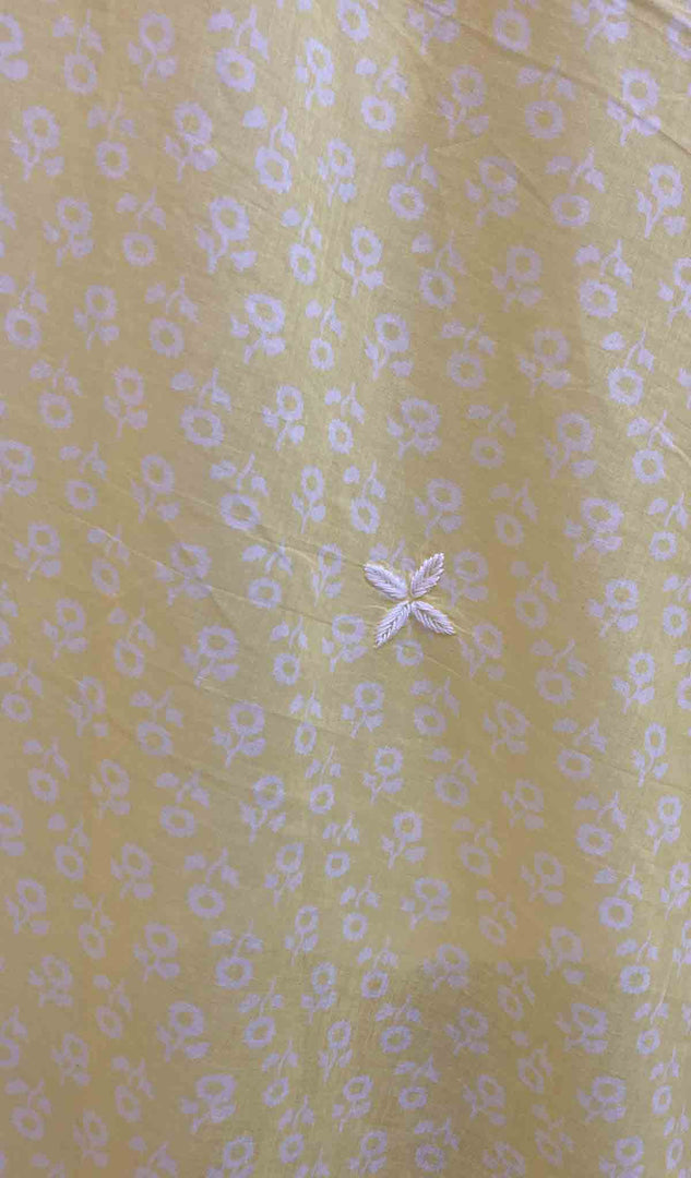 Lakhnavi 手工印花棉质 Chikankari Dupatta - HONC060018