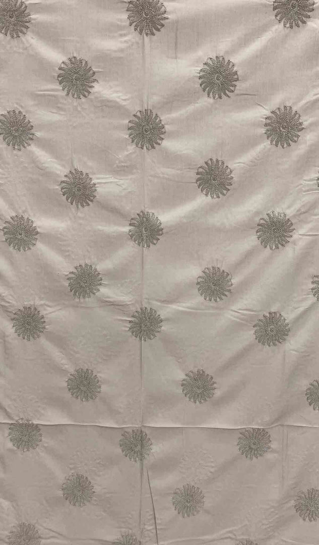 Lakhnavi 手工制作的 Chikankari 棉质床单套装 - HONC043439