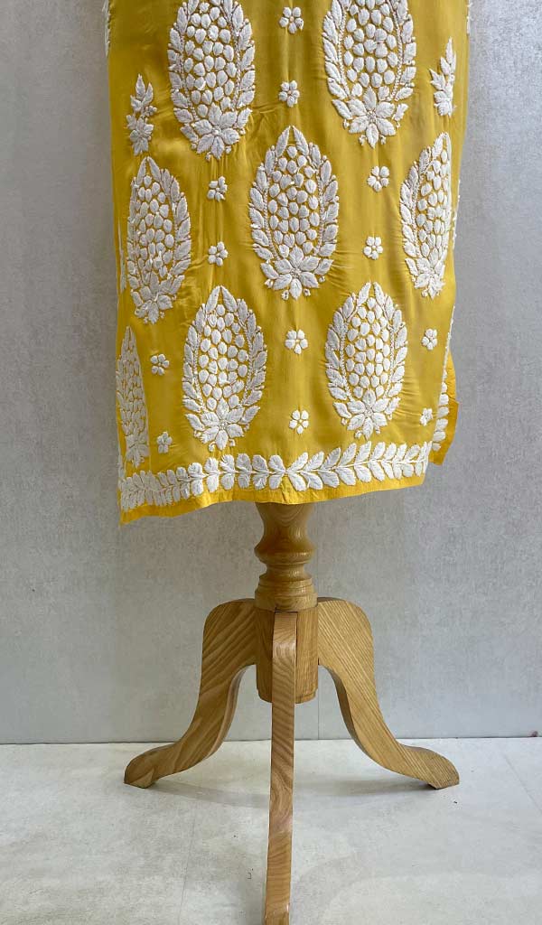 Women's Lucknowi Handcrafted Modal Cotton Chikankari Kurti - HONC075142