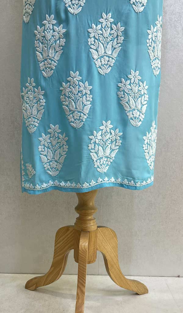 Women's Lucknowi Handcrafted Modal Cotton Chikankari Kurti - HONC075148
